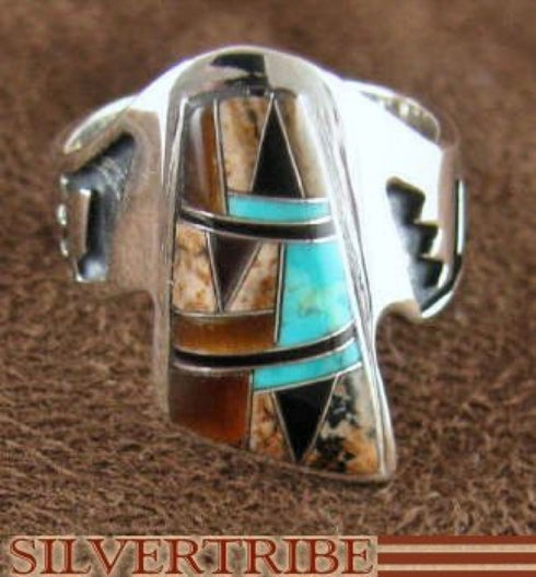 Tiger Eye Multicolor Jewelry Sterling Silver Ring Size 6-1/2 AS37067